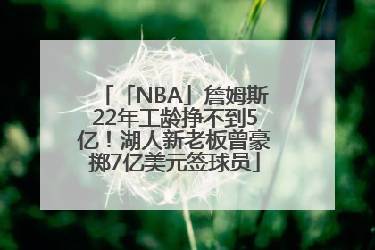 「NBA」詹姆斯22年工龄挣不到5亿！湖人新老板曾豪掷7亿美元签球员