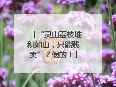“灵山荔枝堆积如山，只能贱卖”？假的！
