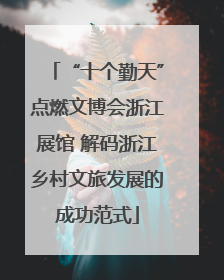 “十个勤天”点燃文博会浙江展馆 解码浙江乡村文旅发展的成功范式