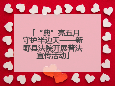 “典”亮五月 守护半边天——新野县法院开展普法宣传活动