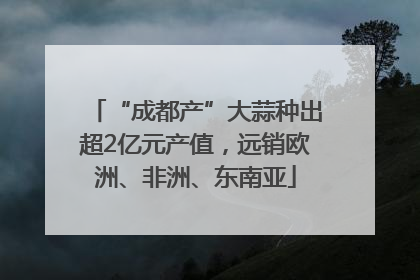 “成都产”大蒜种出超2亿元产值，远销欧洲、非洲、东南亚