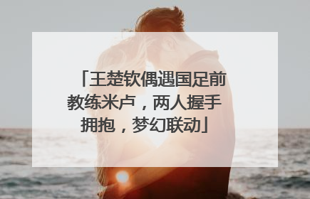 王楚钦偶遇国足前教练米卢，两人握手拥抱，梦幻联动