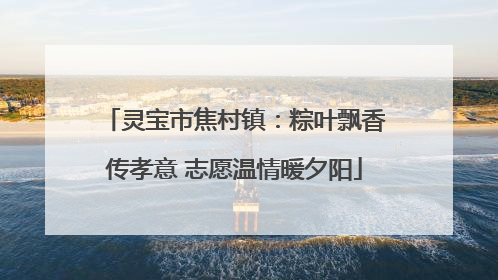 灵宝市焦村镇：粽叶飘香传孝意 志愿温情暖夕阳