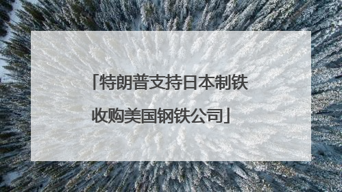 特朗普支持日本制铁收购美国钢铁公司