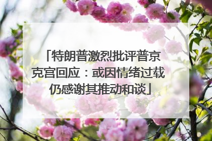 特朗普激烈批评普京 克宫回应：或因情绪过载 仍感谢其推动和谈