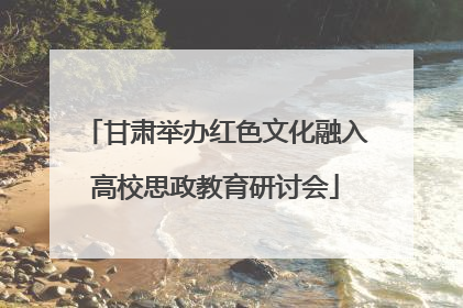 甘肃举办红色文化融入高校思政教育研讨会