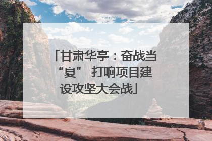 甘肃华亭：奋战当“夏” 打响项目建设攻坚大会战
