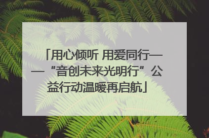 用心倾听 用爱同行——“音创未来光明行”公益行动温暖再启航