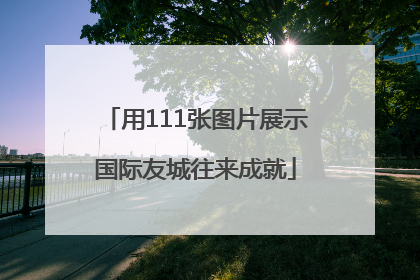 用111张图片展示国际友城往来成就