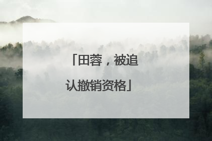 田蓉，被追认撤销资格