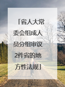省人大常委会组成人员分组审议2件省的地方性法规