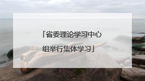省委理论学习中心组举行集体学习