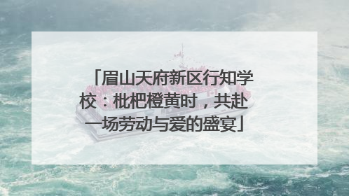 眉山天府新区行知学校：枇杷橙黄时，共赴一场劳动与爱的盛宴