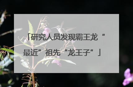 研究人员发现霸王龙“最近”祖先“龙王子”