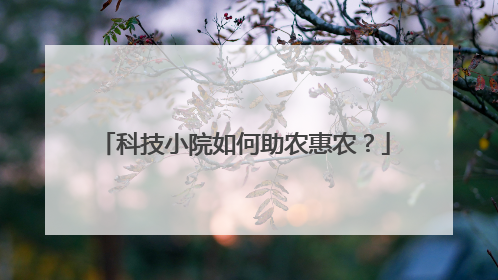 科技小院如何助农惠农？