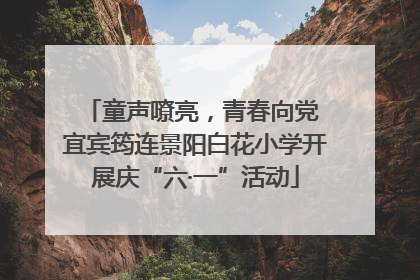 童声嘹亮，青春向党 宜宾筠连景阳白花小学开展庆“六·一”活动