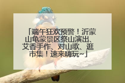 端午狂欢预警！沂蒙山龟蒙景区祭山演出、艾香手作、对山歌、逛市集！速来嗨玩~