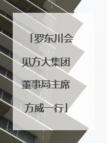 罗东川会见方大集团董事局主席方威一行