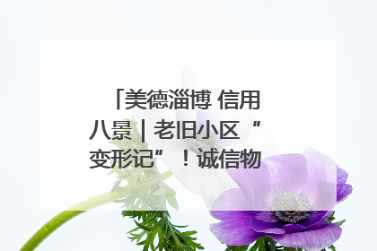 美德淄博 信用八景｜老旧小区“变形记”！诚信物业焐热居民心窝