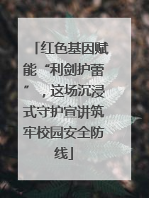 红色基因赋能“利剑护蕾”，这场沉浸式守护宣讲筑牢校园安全防线