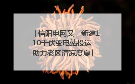 信阳电网又一新建110千伏变电站投运 助力老区清凉度夏