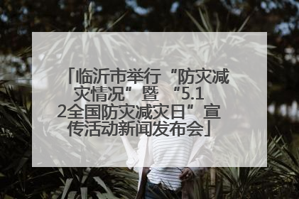 临沂市举行“防灾减灾情况”暨 “5.12全国防灾减灾日”宣传活动新闻发布会