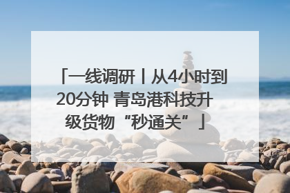 一线调研丨从4小时到20分钟 青岛港科技升级货物“秒通关”