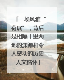 一场风雅“荷展”，背后是相隔千里两地的渊源和令人感动的历史人文情怀