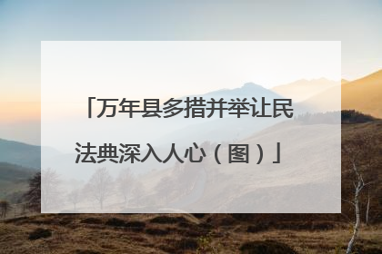 万年县多措并举让民法典深入人心（图）
