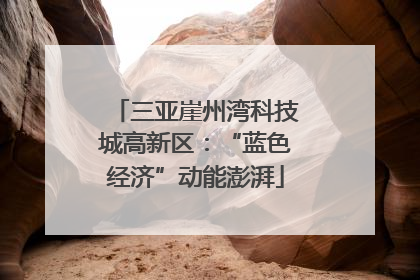 三亚崖州湾科技城高新区：“蓝色经济”动能澎湃