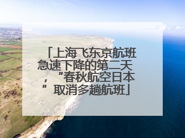 上海飞东京航班急速下降的第二天，“春秋航空日本”取消多趟航班