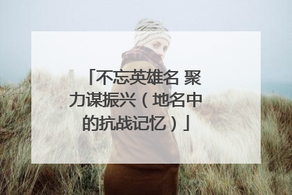 不忘英雄名 聚力谋振兴（地名中的抗战记忆）