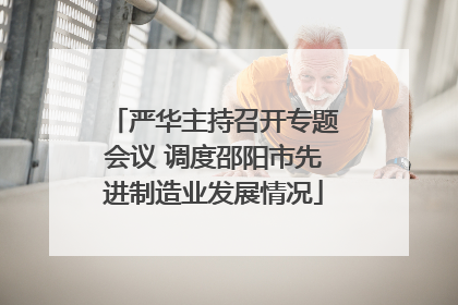 严华主持召开专题会议 调度邵阳市先进制造业发展情况
