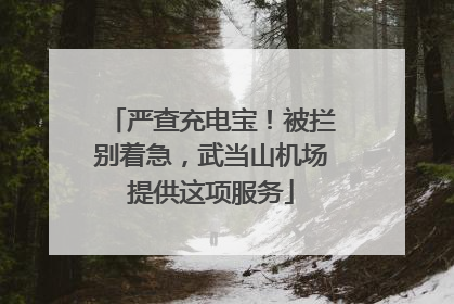 严查充电宝！被拦别着急，武当山机场提供这项服务