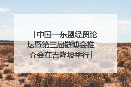 中国—东盟经贸论坛暨第三届链博会推介会在吉隆坡举行