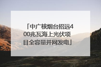 中广核烟台招远400兆瓦海上光伏项目全容量并网发电