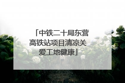 中铁二十局东营高铁站项目清凉关爱工地健康