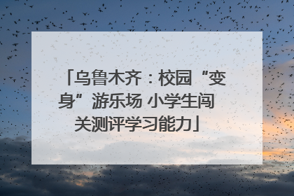 乌鲁木齐：校园“变身”游乐场 小学生闯关测评学习能力