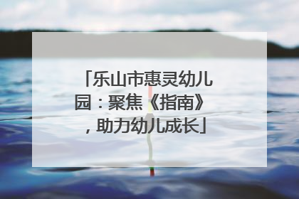 乐山市惠灵幼儿园：聚焦《指南》，助力幼儿成长