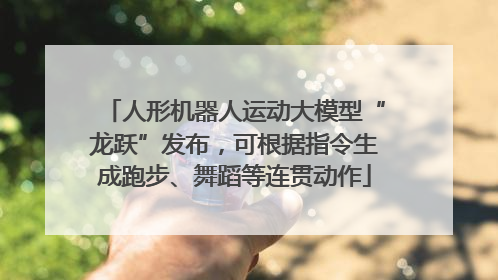 人形机器人运动大模型“龙跃”发布，可根据指令生成跑步、舞蹈等连贯动作