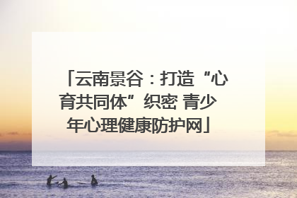 云南景谷：打造“心育共同体”织密 青少年心理健康防护网