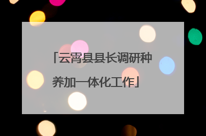 云霄县县长调研种养加一体化工作