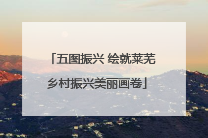 五图振兴 绘就莱芜乡村振兴美丽画卷
