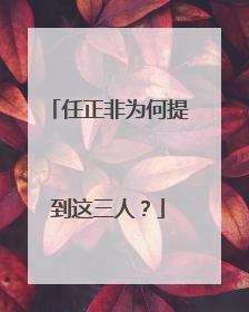 任正非为何提到这三人？