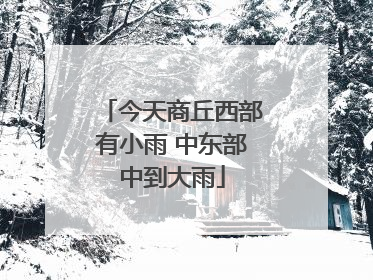 今天商丘西部有小雨 中东部中到大雨