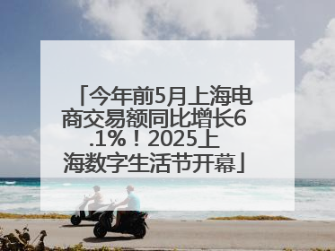今年前5月上海电商交易额同比增长6.1%！2025上海数字生活节开幕
