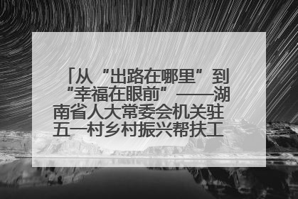 从“出路在哪里”到“幸福在眼前”——湖南省人大常委会机关驻五一村乡村振兴帮扶工作队书写振兴答卷