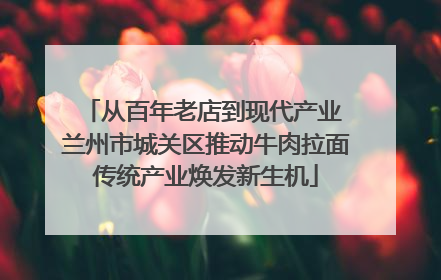从百年老店到现代产业 兰州市城关区推动牛肉拉面传统产业焕发新生机