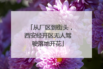 从厂区到街头，西安经开区无人驾驶落地开花