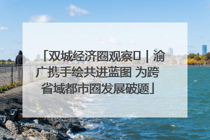 双城经济圈观察㊺｜渝广携手绘共进蓝图 为跨省域都市圈发展破题